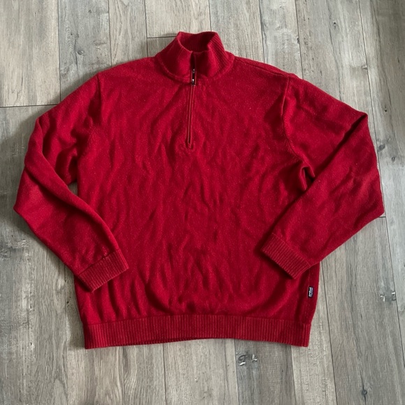 PATAGONIA Men’s 1/4 Zip Pullover Wool Blend Sweater Size Large - Picture 1 of 3